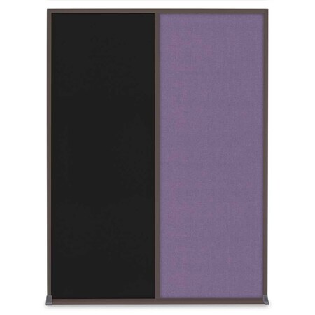 United Visual Products Single Door Radius Plus Corkboard, 24"X UV8001PLUS-WHITE-AMETHY